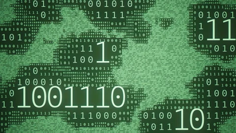 Binary Code Data. Digital Background with 1 and 0 pattern changing. Concept of Stock Footage 303170644