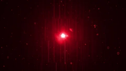 Binary Code Data Digital Technology Background with Light Stock Footage 340192784