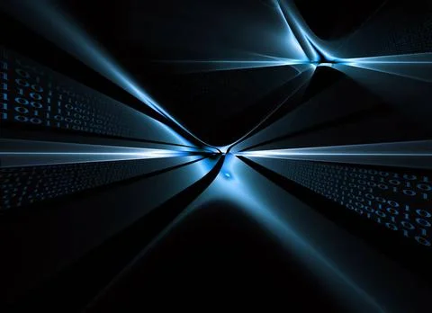 Binary code data flow, communication Internet concept, binary code data fl... Stock Photos