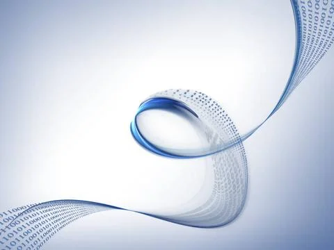 Binary code data flow, data stream Abstract illustration of binary code da... Stock Photos