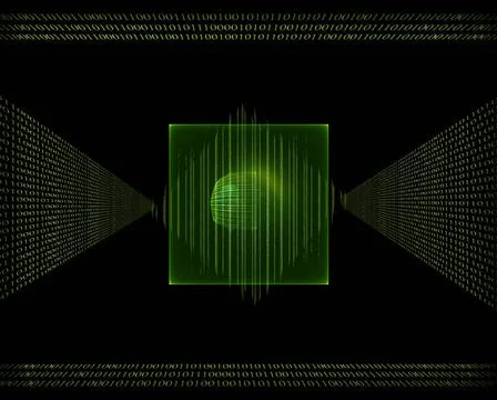 Binary code data flow Internet concept, binary code data flow Technology-s... Stock Photos