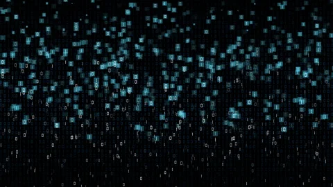 Binary Code Data Flow Video Animated Background Vidéo 338067104