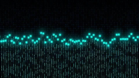 Binary Code Data Flow Video Animated Background Vidéo 338067639
