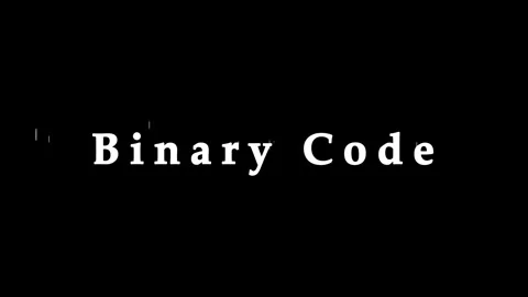 Binary code data stream with glowing white digital numbers scrolling on a black Stock Footage 346210489