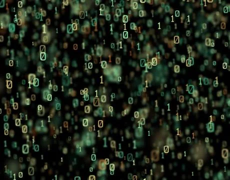 Binary code data technology, network transmission Illustrazione stock