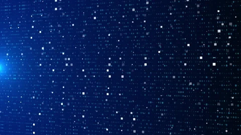 Binary code data transfer video animated background Stock Footage 340604370