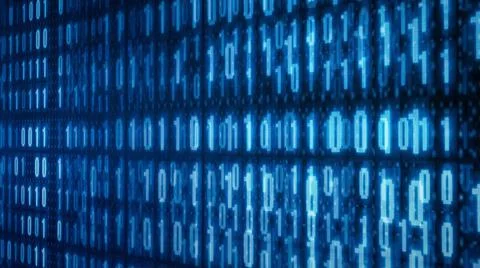 Binary code data visualization, texture\ Illustrazione stock