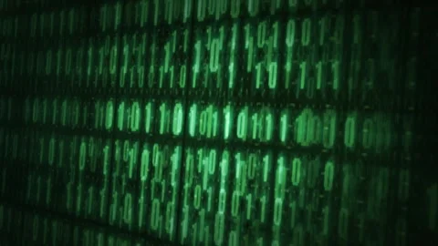 Binary code data visualization, video loop. Stock Footage 244008370