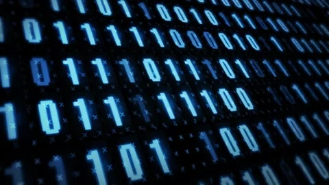 Binary code data visualization, video loop Vídeo Stock 246009156