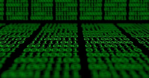 Binary code depth of field moving 스톡 동영상 81917818