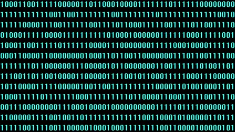 Binary code. Digital background. 3D render. Video stock 220501511