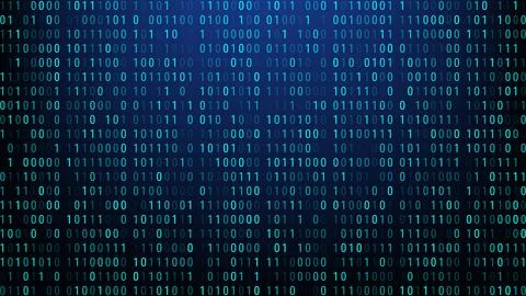 Binary code digital background with futuristic blue technology design data .. Stock Illustration