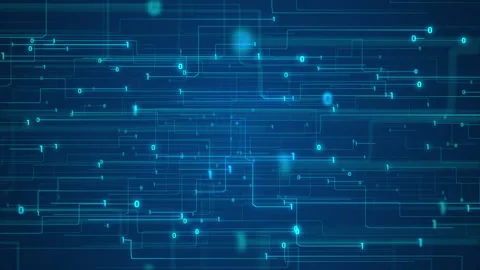 Binary Code Digital Data Stream Technology Motion Background Stock Footage 149883533