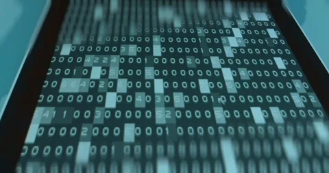 Binary code, digital data stream 動画素材 321756822