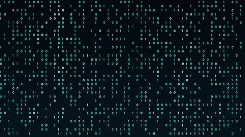 Binary code digital matrix background abstract data stream Stock Illustration