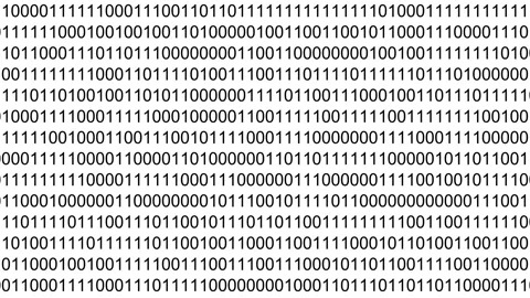 Binary code digital streaming numbers animation isolated on black background Stock Footage 321478376