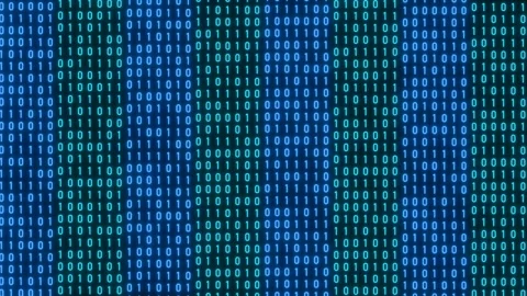 Binary code, digital system, computer language. Video stock 301445759