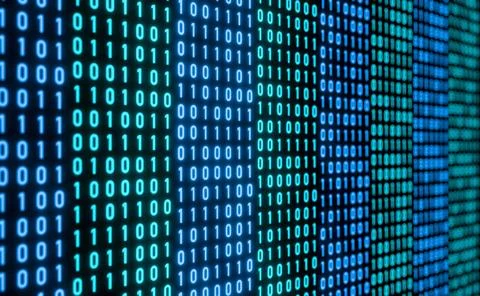  Binary code, digital system, computer language. Binary code, digital syst... 库存照片