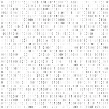 Binary code digital technology background. Computer data by 0 and 1. Algorith Illustrazione stock