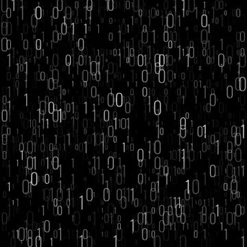 Binary code digital technology background. Computer data by 0 and 1. Algorith イラスト素材