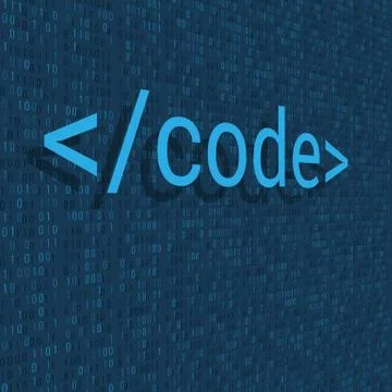 Binary code digital technology background. Computer data by 0 and 1. Algorith Stock Illustration