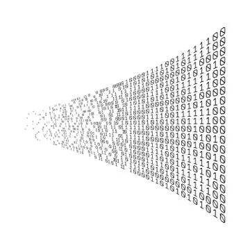 Binary code digital technology. Data Sorting. From Chaos to System. Artificia Stock Illustration