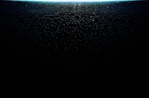 Binary code digital technology. Data Sorting. From Chaos to System. Artificial Stock Illustration