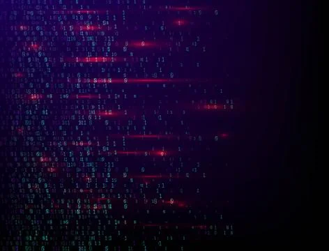 Binary code digital technology. Data Sorting. From Chaos to System. Artificial Stock Illustration