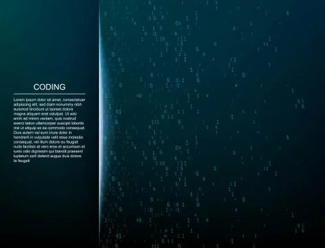 Binary code digital technology. Data Sorting. From Chaos to System. Artificial Stock Illustration