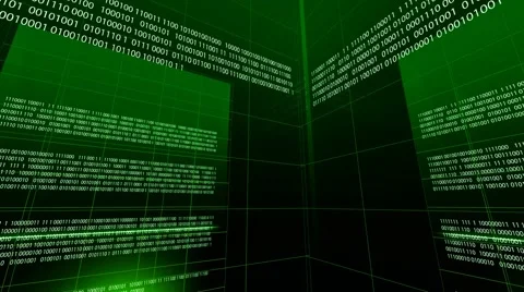 Binary Code Digital Technology Stock Footage 42056220