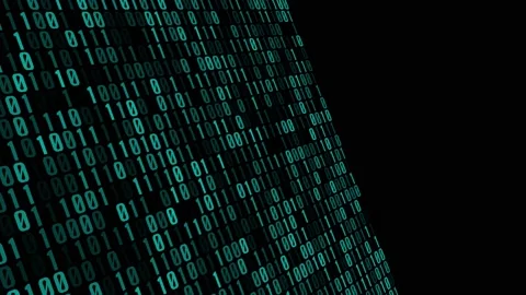 Binary code digital transformation algorithm Video stock 160624875