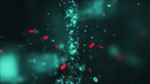 Binary Code DNA Strand Rotation Stock Footage 237327017