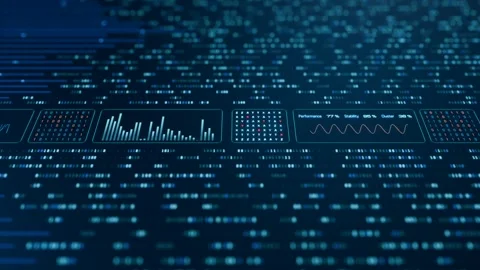 Binary code, encryption, big data, virtual reality, machine learning Stock Footage 327231261