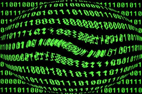 Binary code with encryption concept Stock Photos