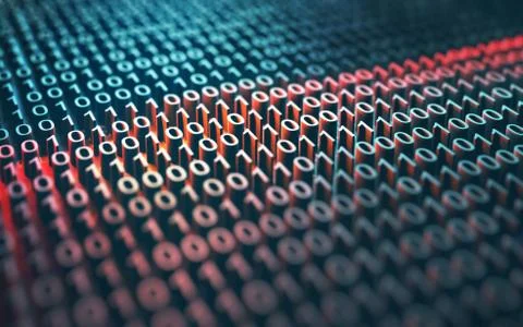 Binary Code Encryption Stock Illustration