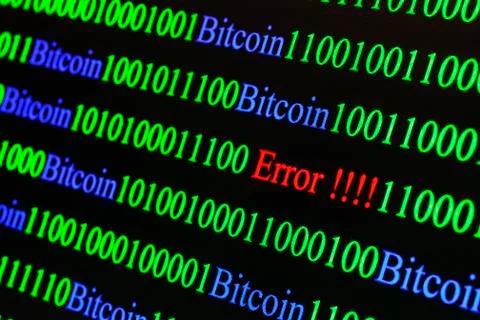 Binary code with Error lettering Foto stock