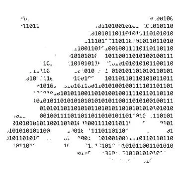 Binary code europe map concept design isolated on white background Stock Illustration