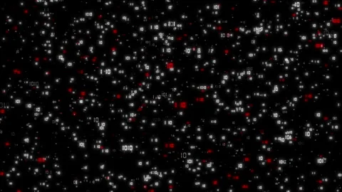 Binary code Falling Matrix, Digital Data Flow in Abstract Video Background Stock-Footage 335859108