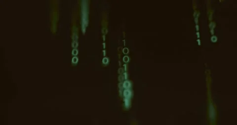 Binary code falling, two symbol system of 0 and 1 스톡 동영상 323373329