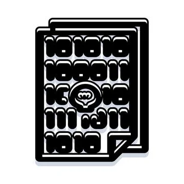 Binary code file with digital idea concept Stock-Illustration