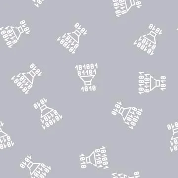 Binary code filtration line vector seamless pattern Stock Illustration