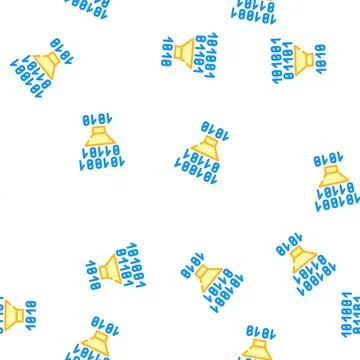 Binary code filtration vector seamless pattern Stock Illustration