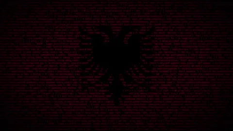Binary code on flag Stock Footage 293697875