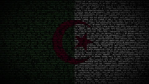 Binary code on flag Stock Footage 293697876