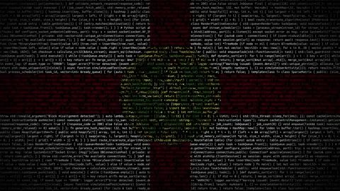 Binary code on flag Stock Footage 293697877