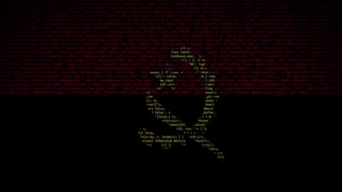 Binary code on flag Stock Footage 293697895