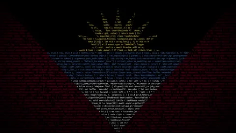 Binary code on flag Stock Footage 293697904