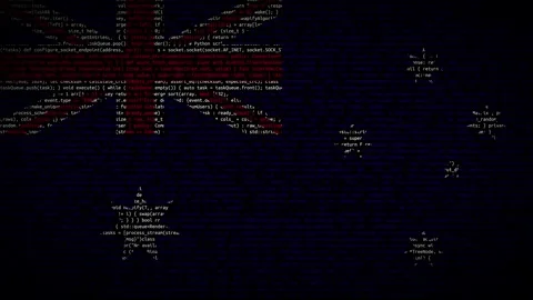 Binary code on flag Stock Footage 293697922