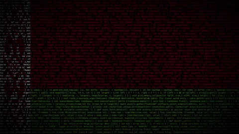 Binary code on flag Stock Footage 293697951