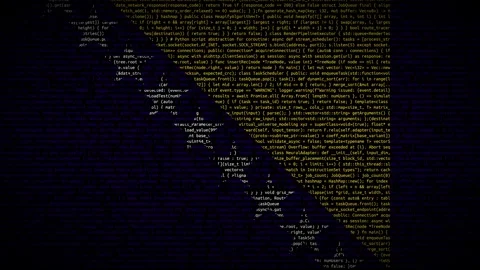 Binary code on flag Stock Footage 293697990